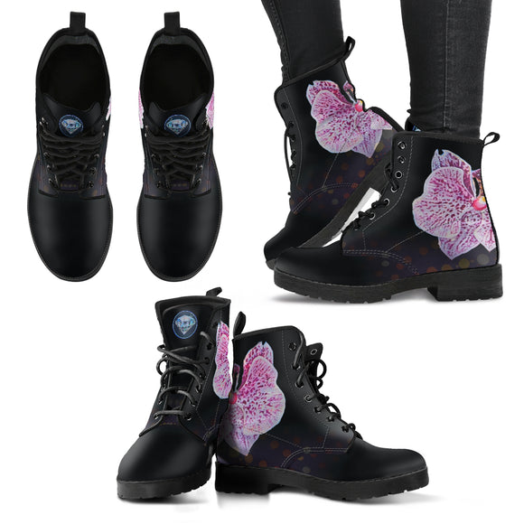 Flower Diamond Women's Leather Boots