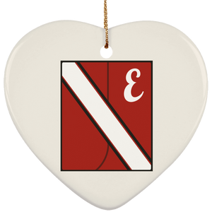 Easton Band Uni Block SUBORNH Ceramic Heart Ornament