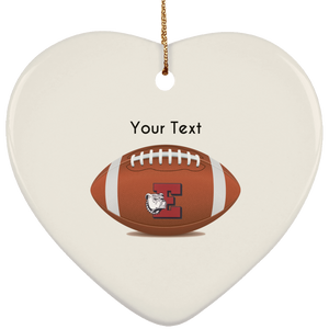 Easton football SUBORNH Ceramic Heart Ornament