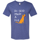 So God Made A Dog Full Poem F&B 982 Anvil Men's Printed V-Neck T-Shirt