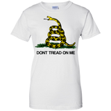 Gadsden Snake Ladies Custom 100% Cotton T-Shirt