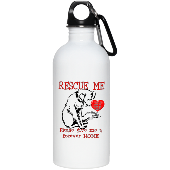 Rescue me 23663 20 oz. Stainless Steel Water Bottle