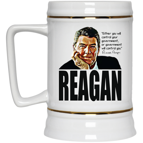 Reagan Control Gov 22217 Beer Stein 22oz.