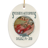 Speedsters Meet Spyders Personalize SUBORNO Ceramic Oval Ornament