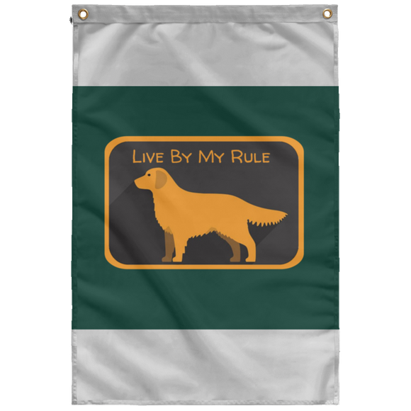 Golden my rule square green SUBWF Sublimated Wall Flag