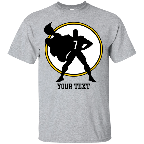 Custom Text & Number Ultra Cotton T-Shirt