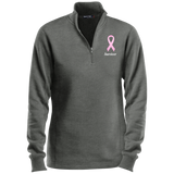 LST253 Pink Ribbon Survivor Ladies' 1/4 Zip Sweatshirt