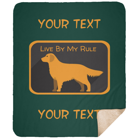 My Rule Text DP1731 Large Fleece Sherpa Blanket - 50x60