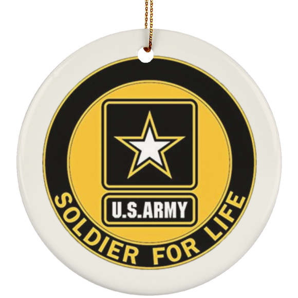 Soldier for life T SUBORNC Ceramic Circle Ornament