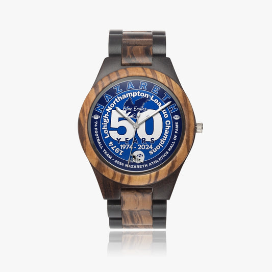 1974 Nazareth Football 50-Years/HOF Commemorative Indian Ebony Wooden Watch