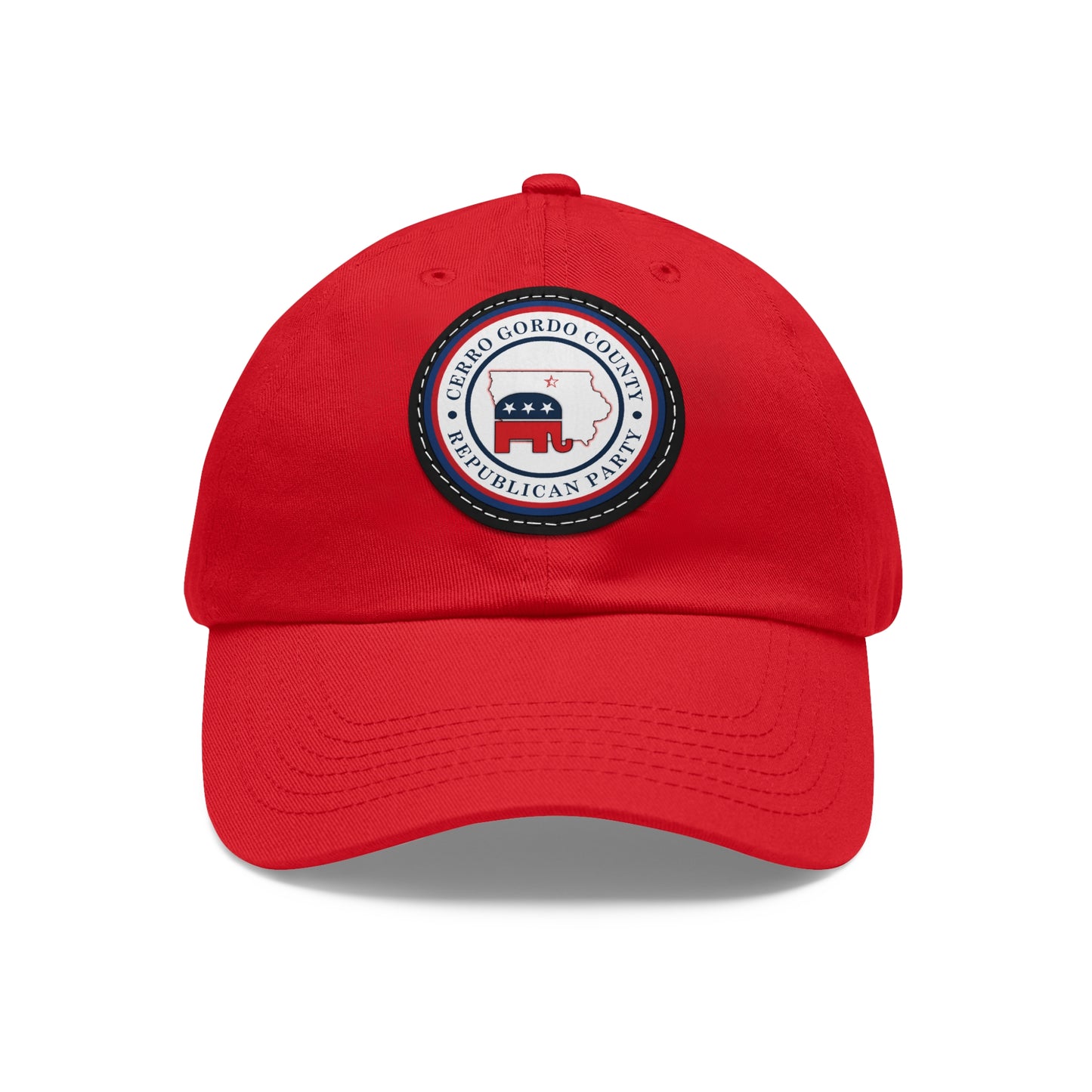 CGCGOP LOGO Dad Hat with Leather Patch (Round)