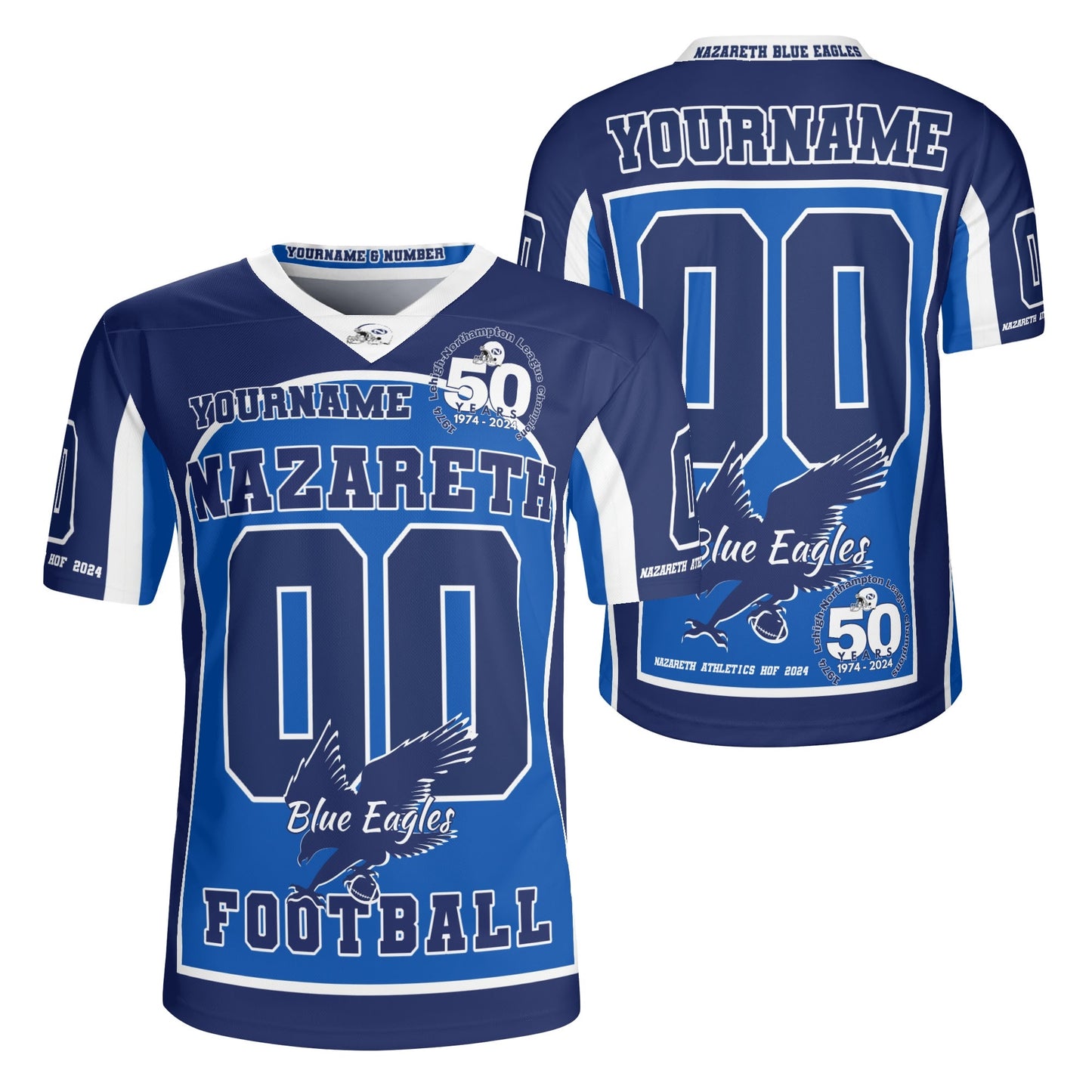 1974 Nazareth Football Champions 50th Personalized Commemorative Jersey