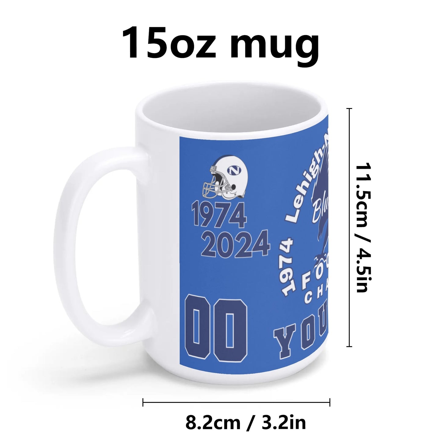 1974 Nazareth Football Team 50-Years Personalized Commemorative Mug (15 oz)