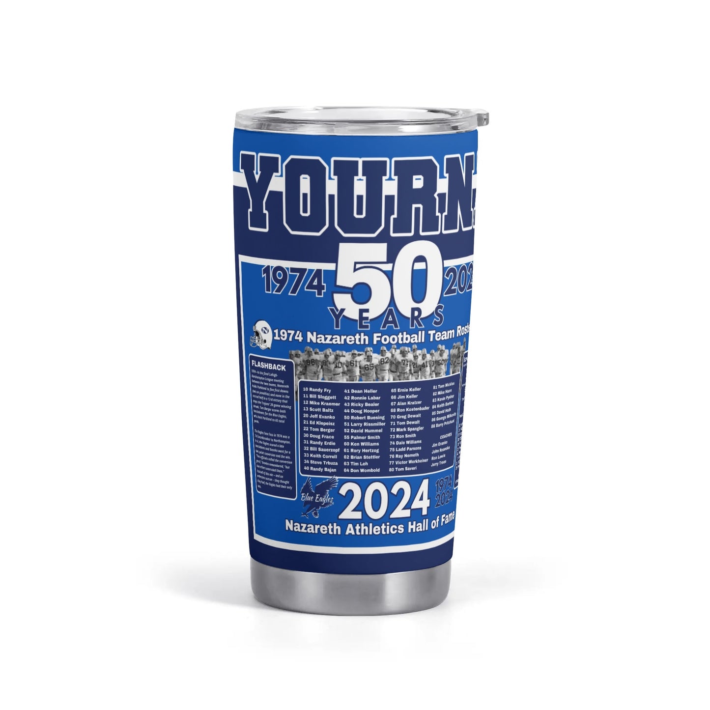 Nazareth Football Champs 50 Years Custom Tumbler 2024