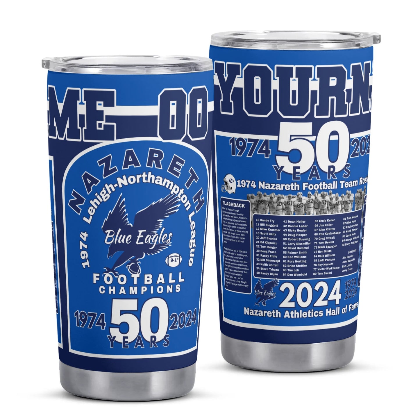 Nazareth Football Champs 50 Years Custom Tumbler 2024