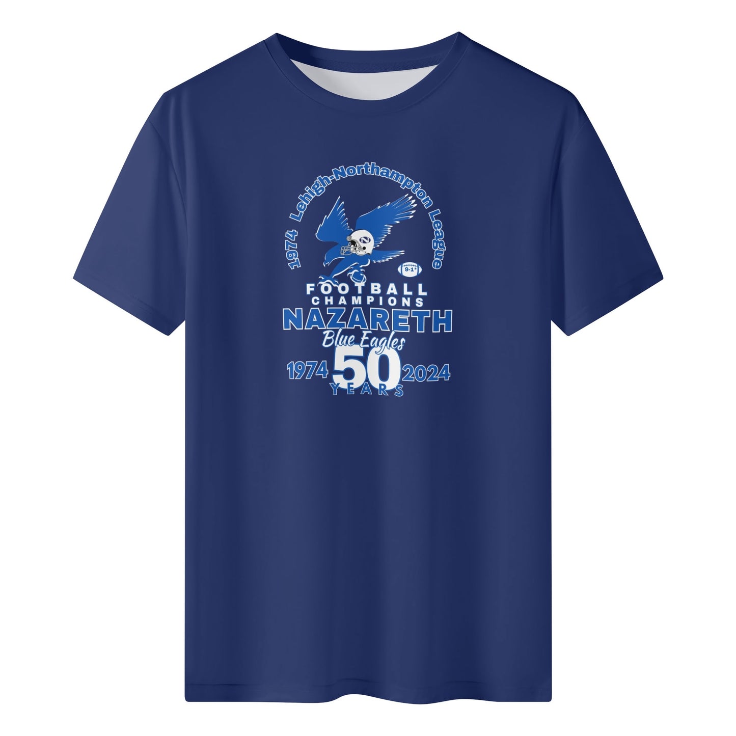 1974 Nazareth Football 50-Year/HOF Commemorative Classic T-Shirt