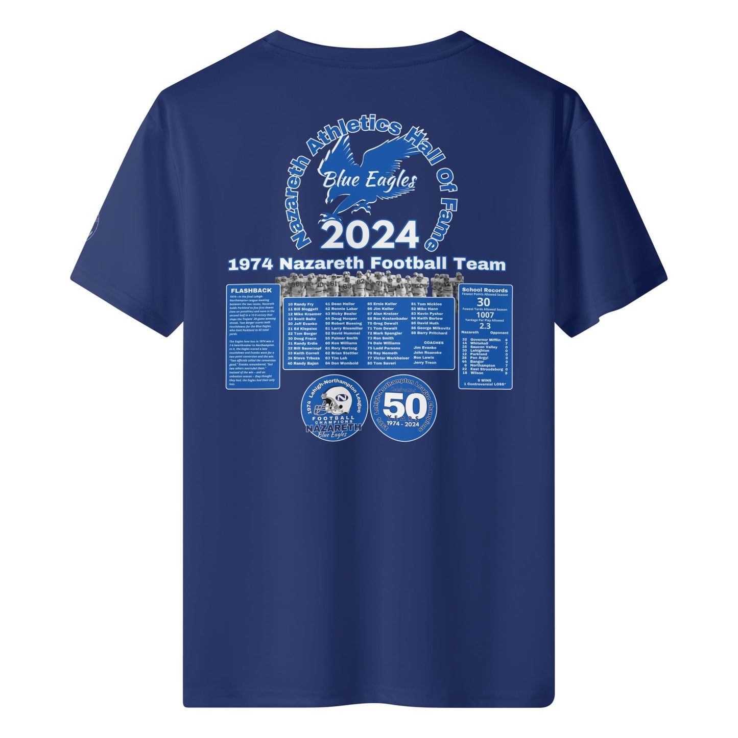 1974 Nazareth Football 2024 HOF/50 years Commemorative Classic T-Shirt