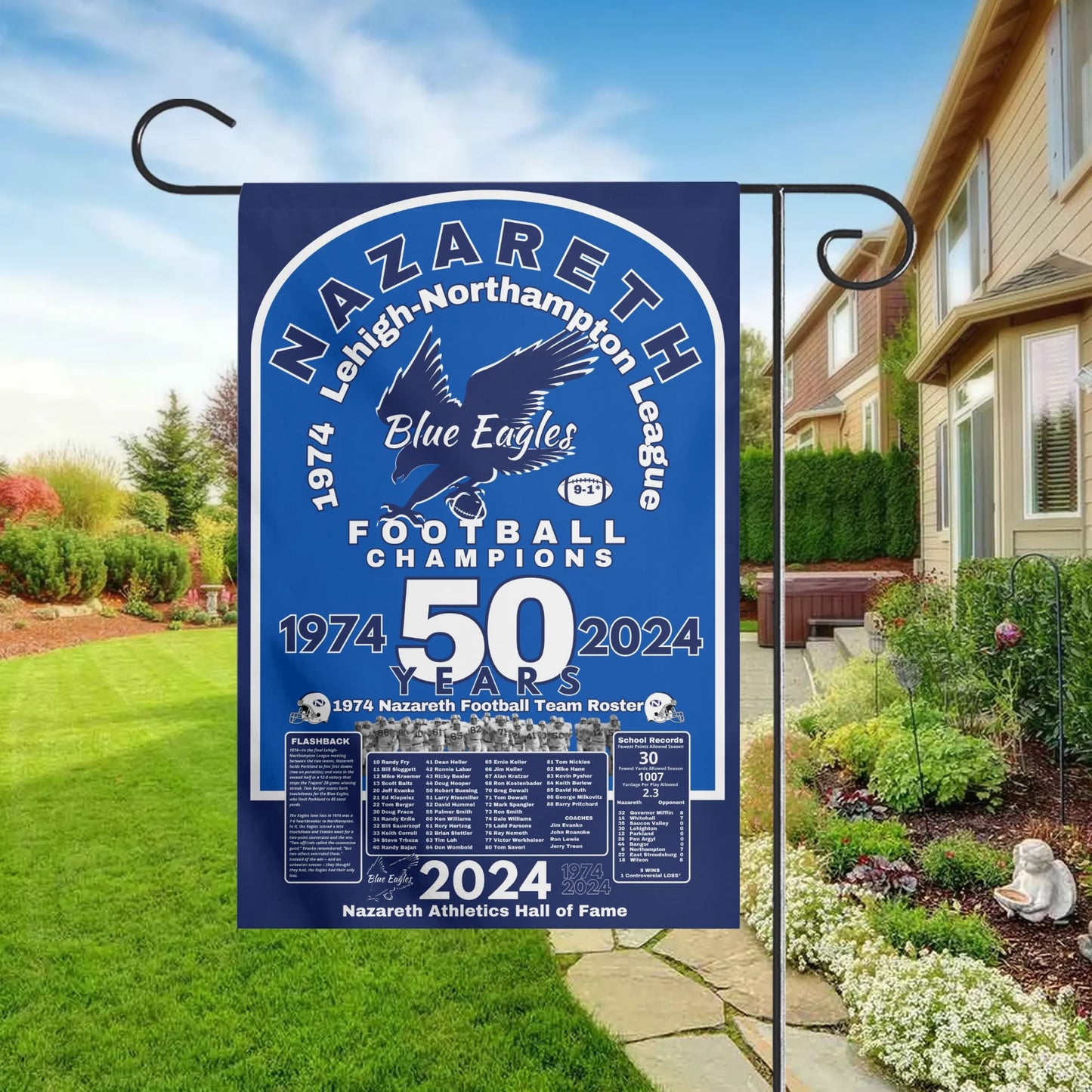 1974 Nazareth Football House Garden Flag