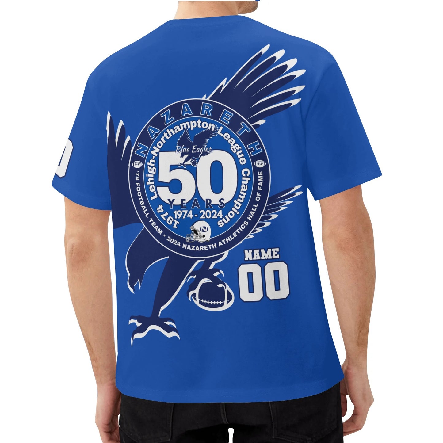 1974 Nazareth Football 50-Year/HOF Personalized Commemorative Classic T-Shirt