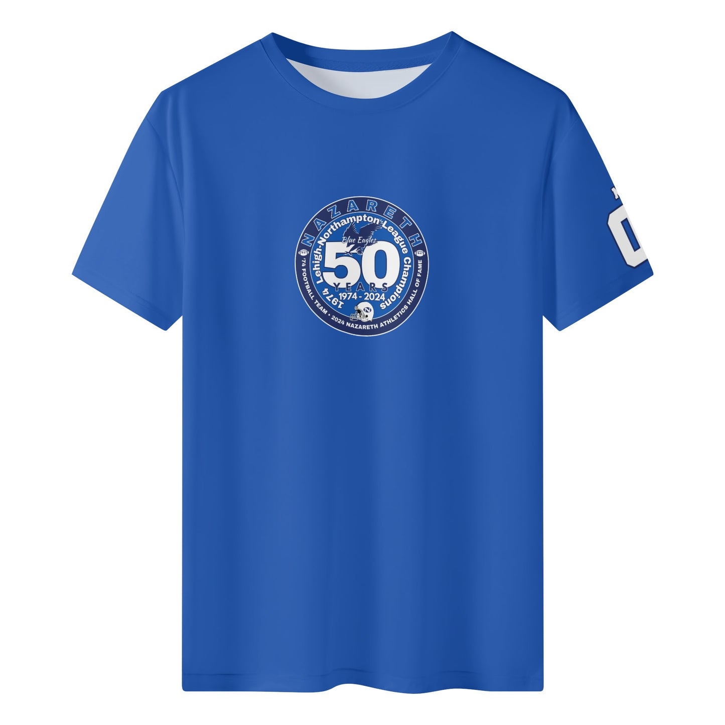 1974 Nazareth Football 50-Year/HOF Personalized Commemorative Classic T-Shirt