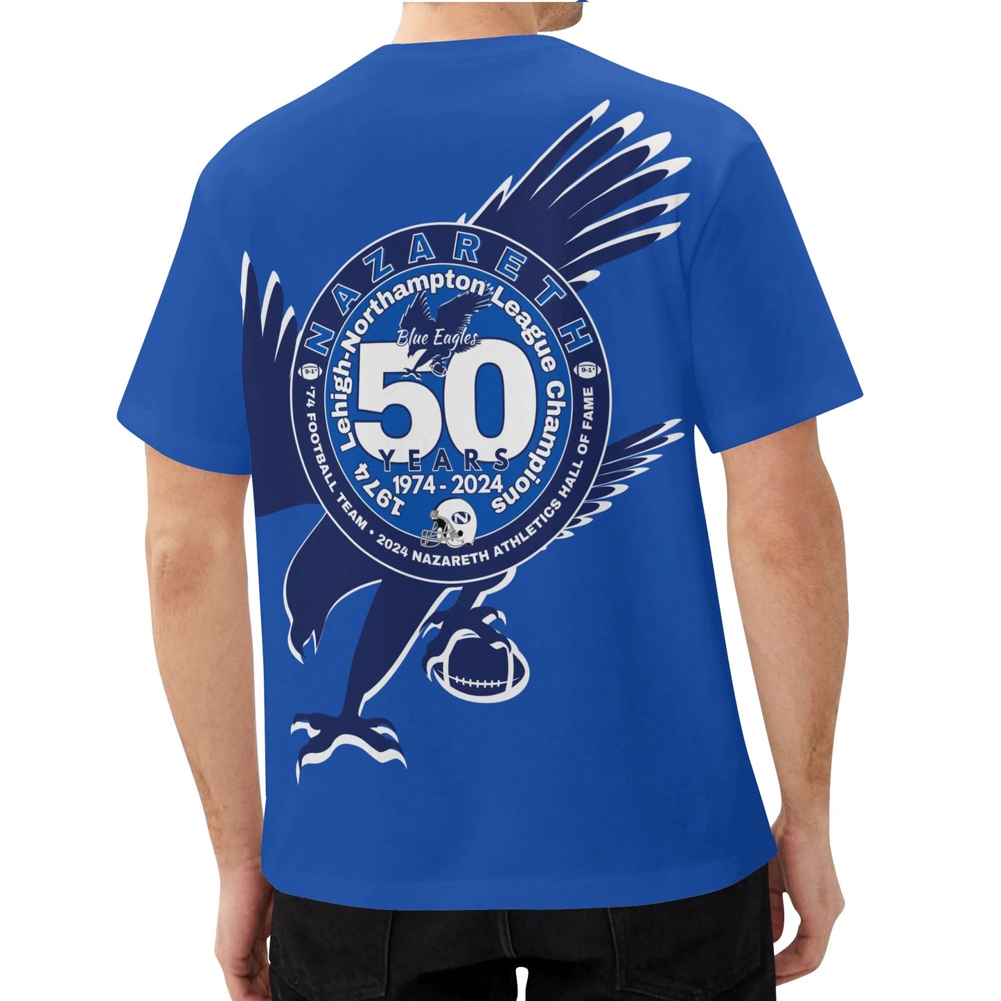 1974 Nazareth Football EAGLE 50-Year/HOF Commemorative T-Shirt