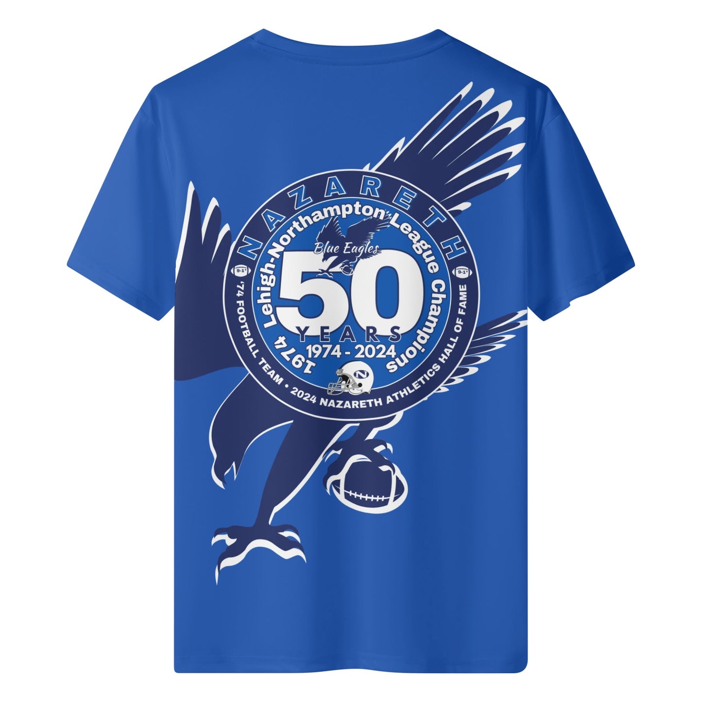 1974 Nazareth Football EAGLE 50-Year/HOF Commemorative T-Shirt