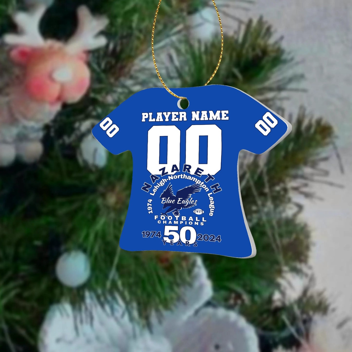 Personalized Jersey-shaped Ceramic Ornaments