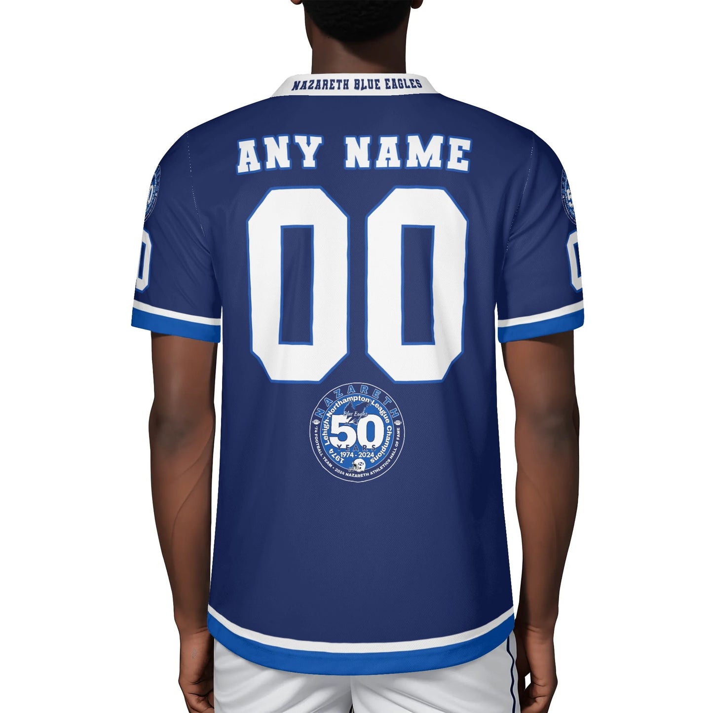 74 Nazareth 50-YEARS/HOF LOGO Personalized Football Jersey