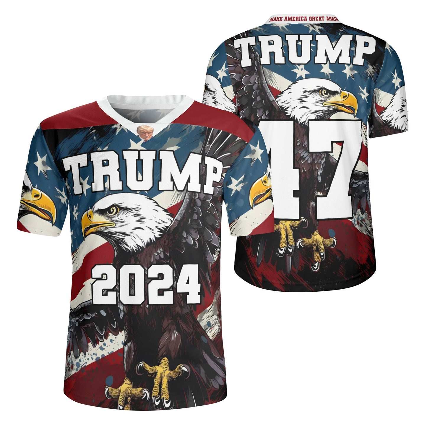 Patriotic Eagle Personalized Custom Jersey