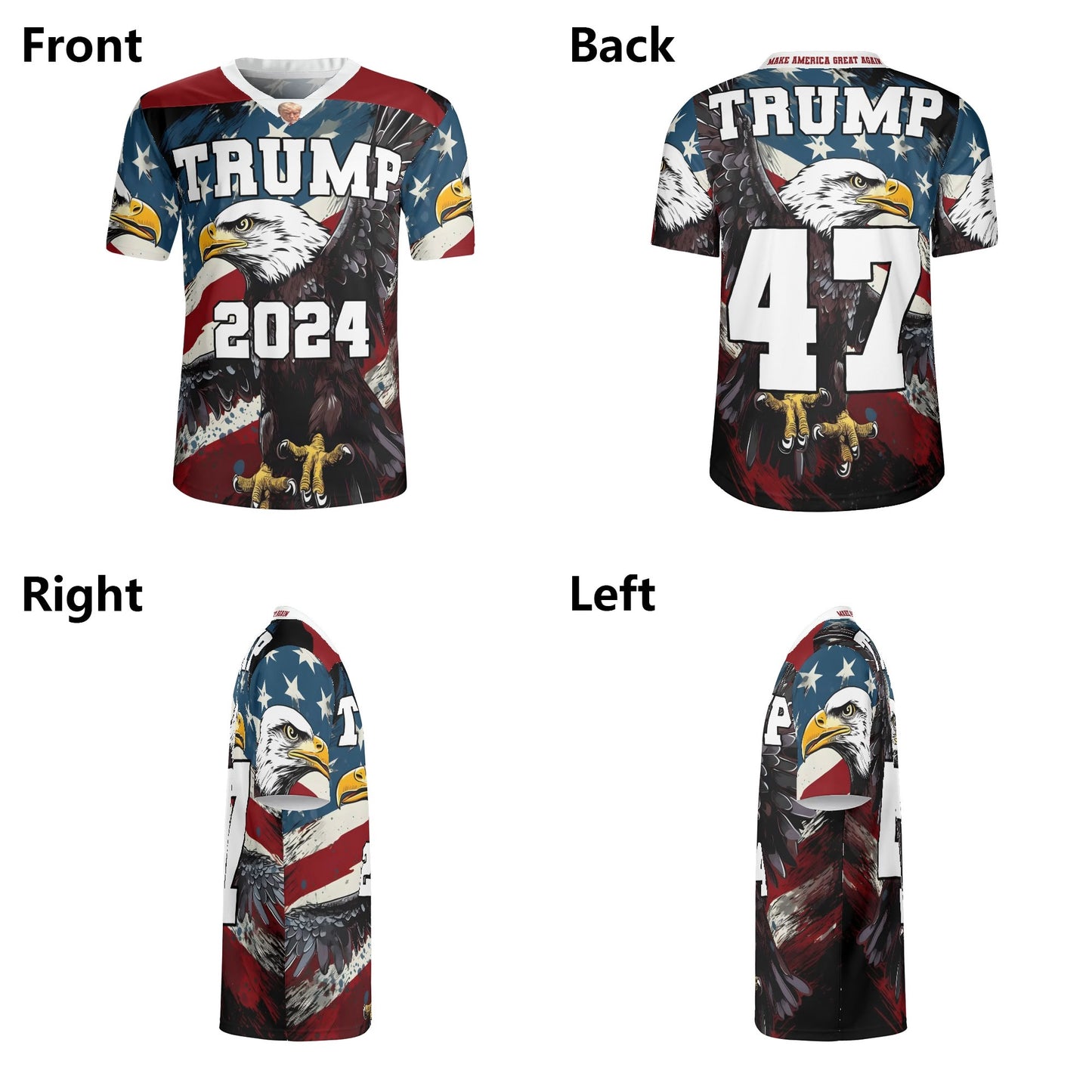 Patriotic Eagle Personalized Custom Jersey