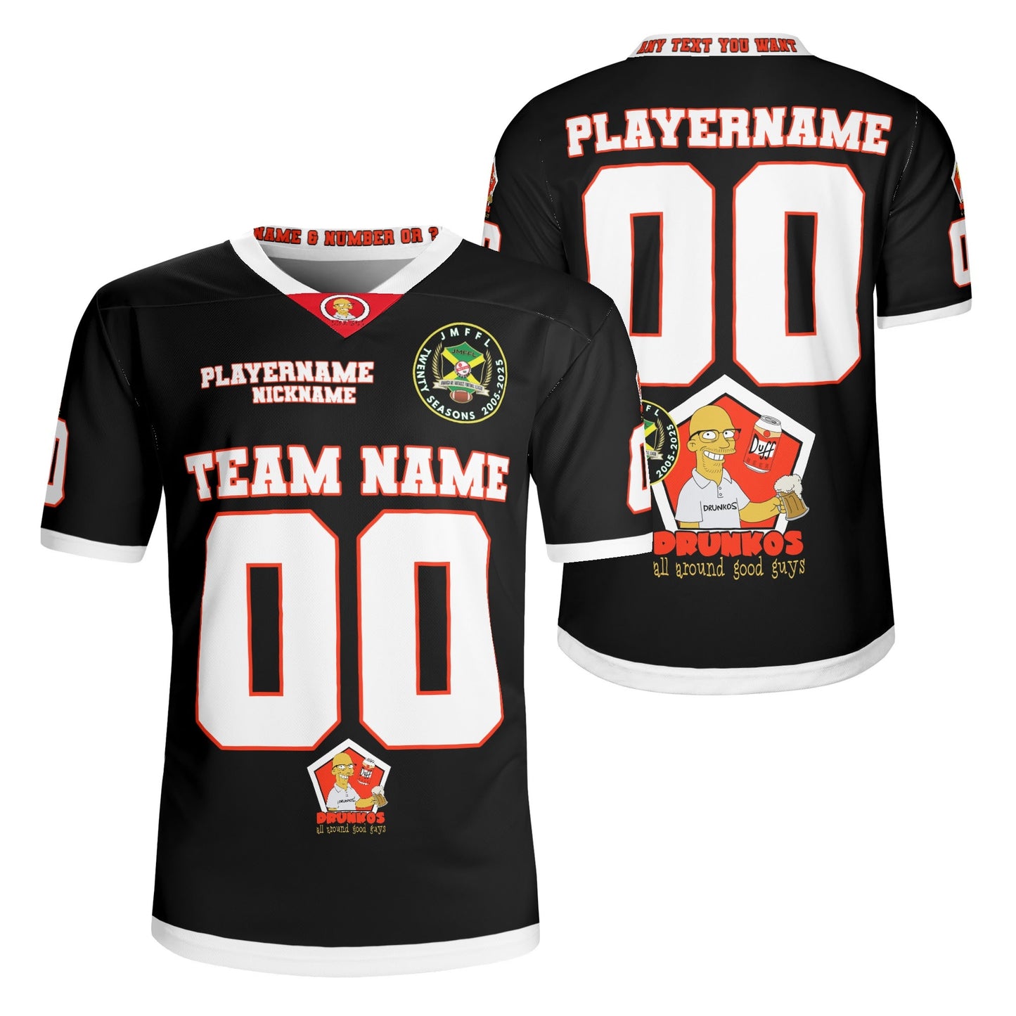 Personalized Custom Jersey with Custom Text