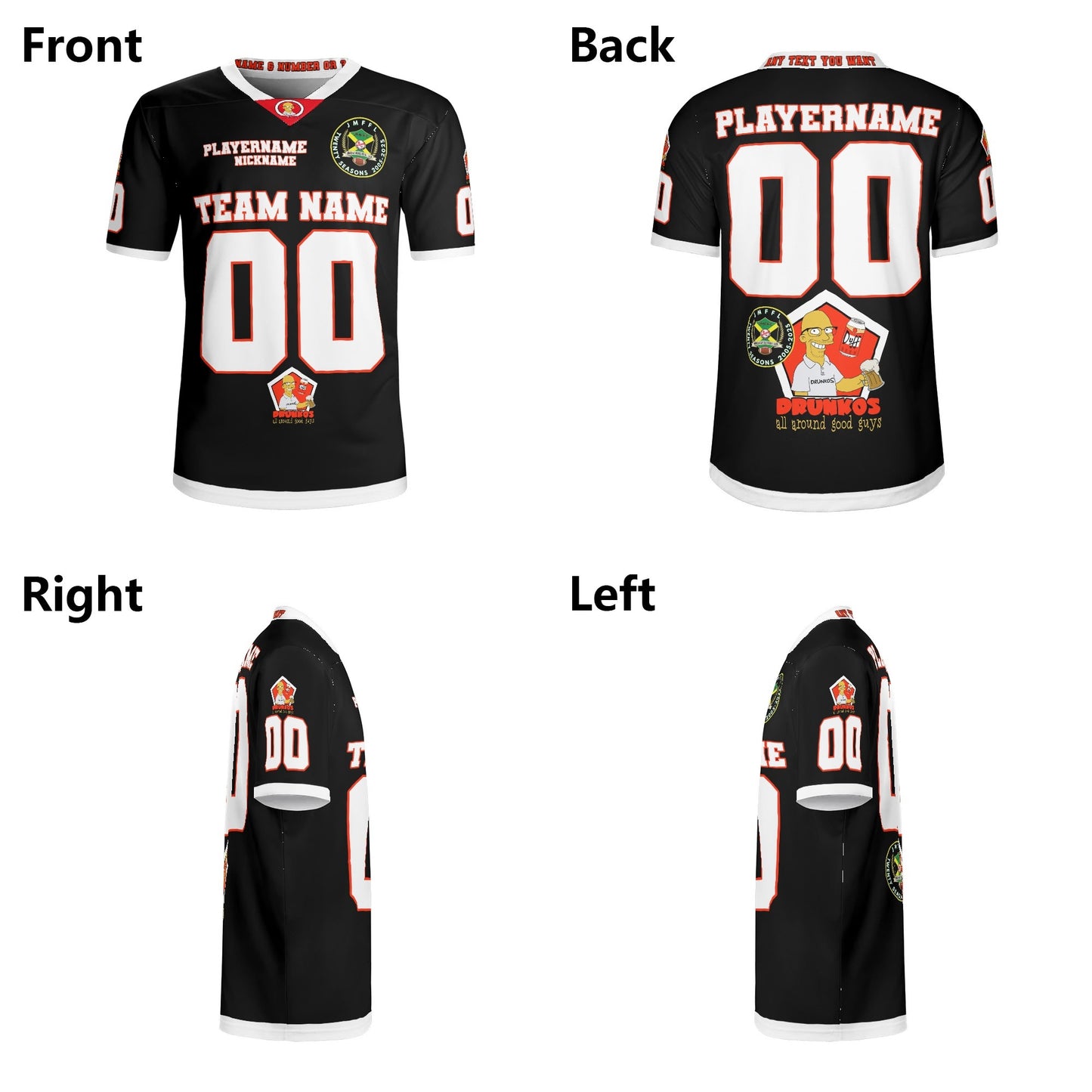 Personalized Custom Jersey with Custom Text