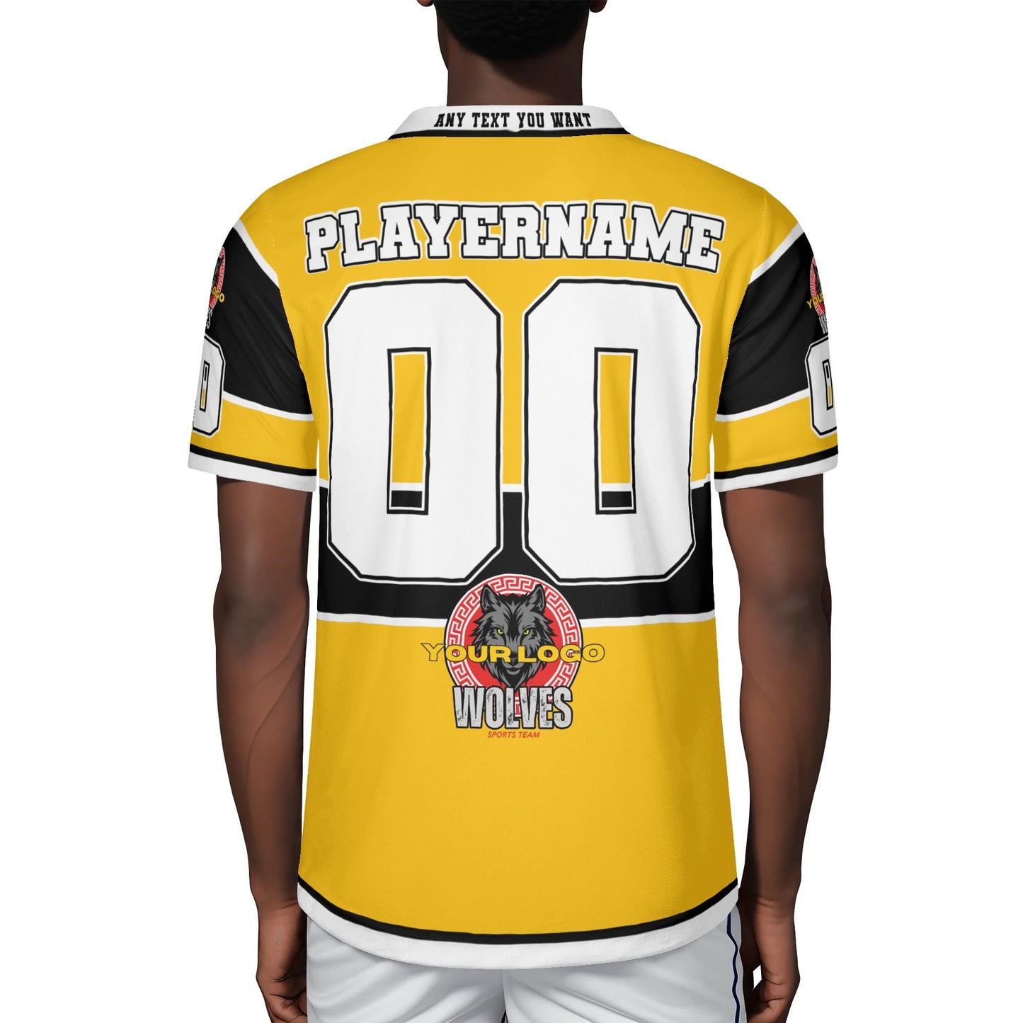 Personalized Custom Parent Jersey with Player Photo and Customizable Text (black accent)