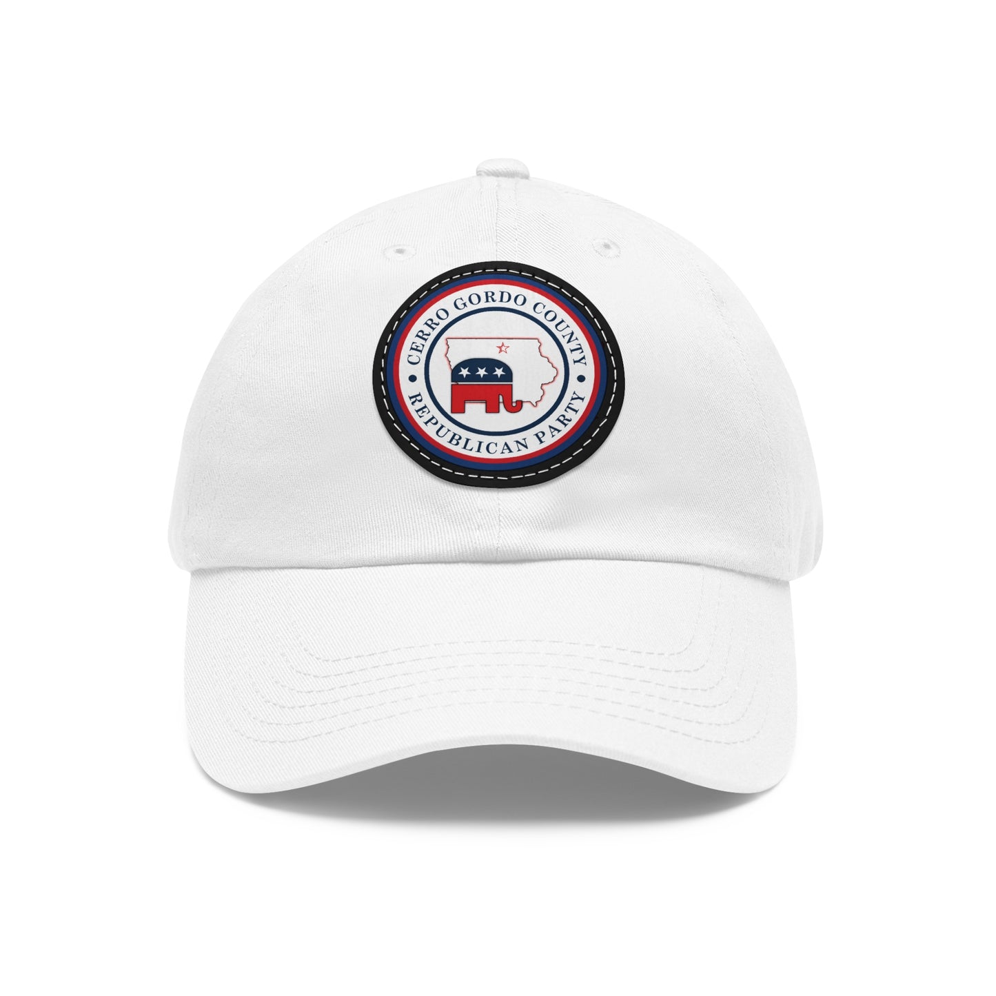 CGCGOP LOGO Dad Hat with Leather Patch (Round)