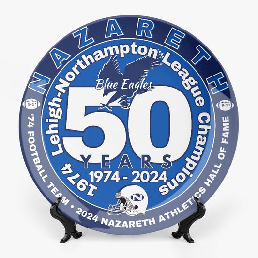 74 Nazareth Football Champs 50 years/HOF Ceramic Decorative Plates