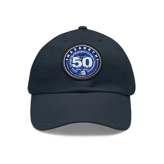 74 Nazareth 50 years logo Dad Hat with Leather Patch (Round)