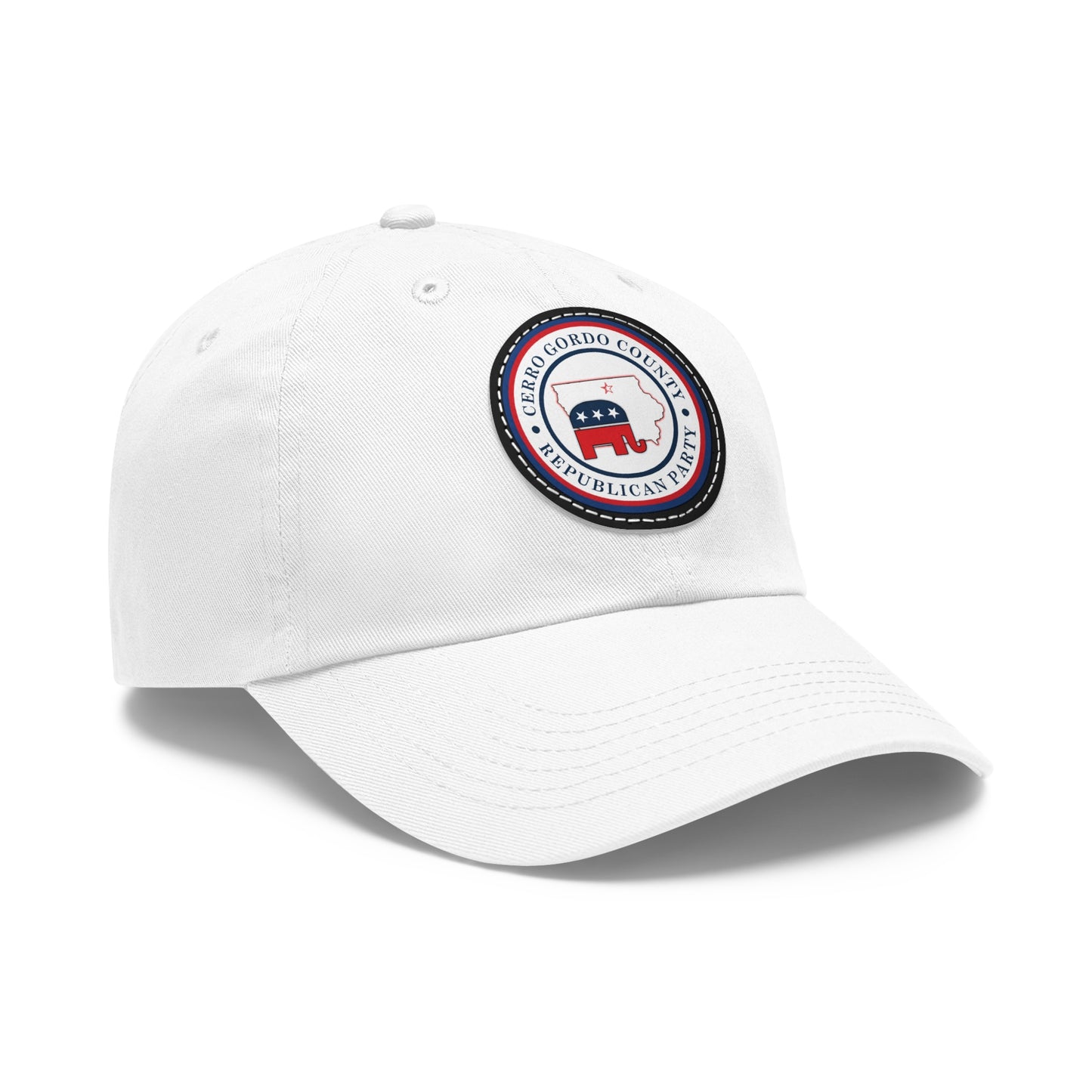 CGCGOP LOGO Dad Hat with Leather Patch (Round)