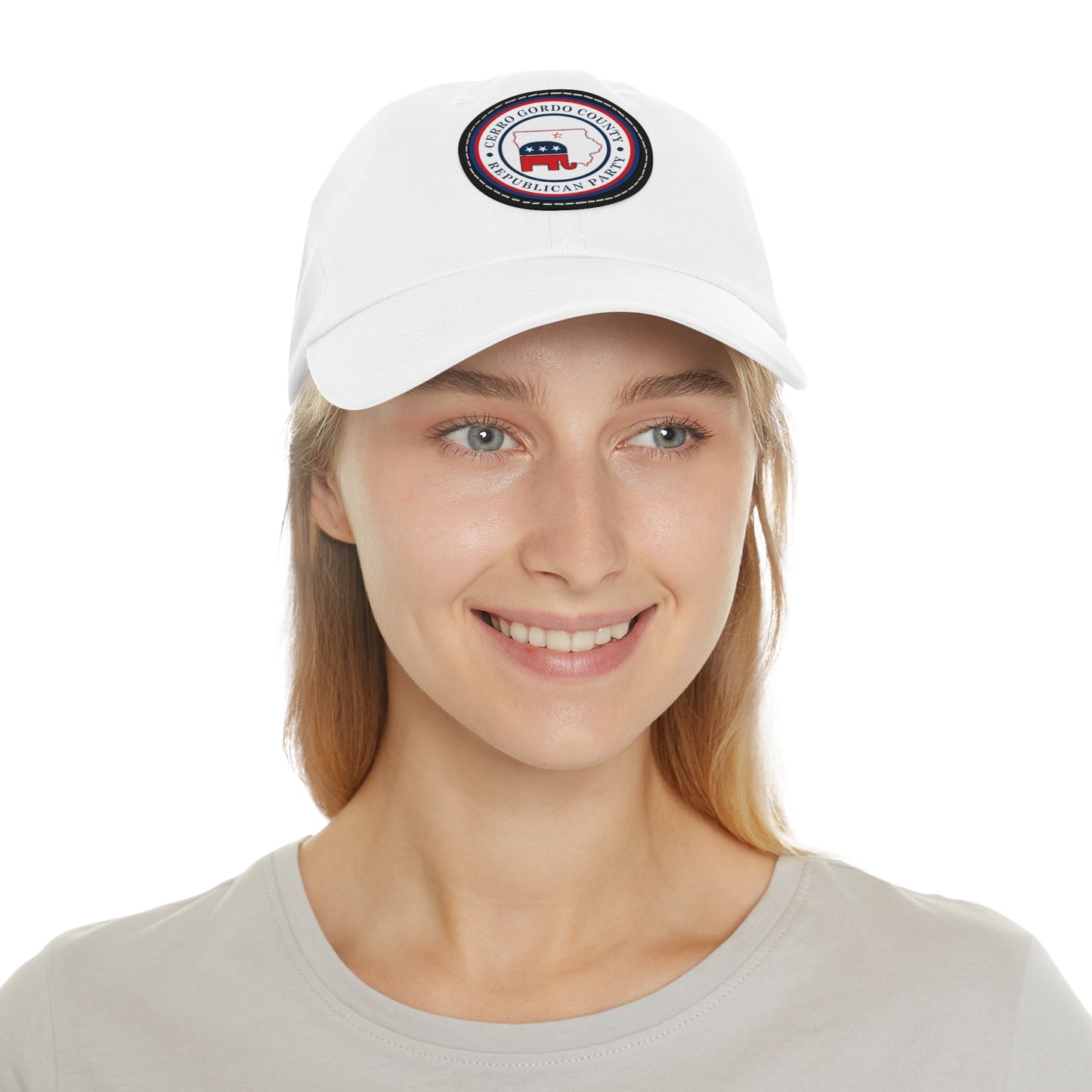 CGCGOP LOGO Dad Hat with Leather Patch (Round)