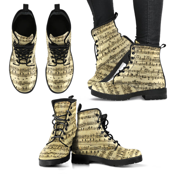 Sheet Music Women's Leather Boots