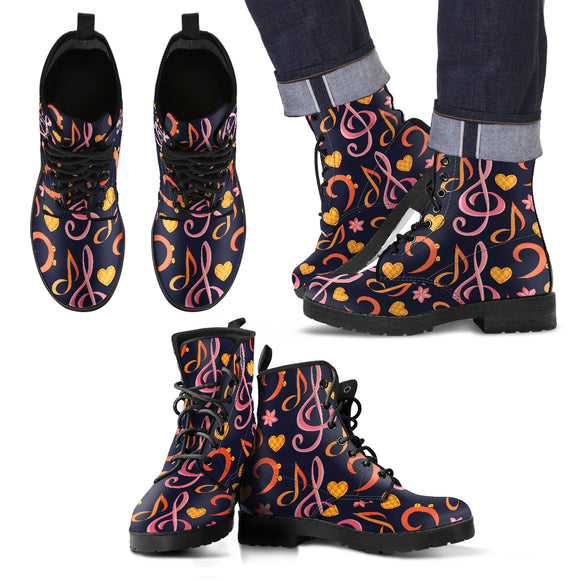 Colorful Music Men's Leather Boots