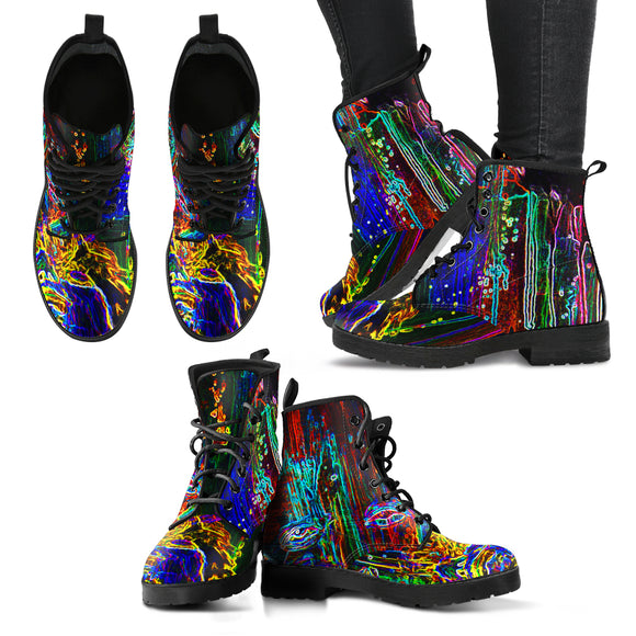 Electric Spirituality - Women's Leather Boots