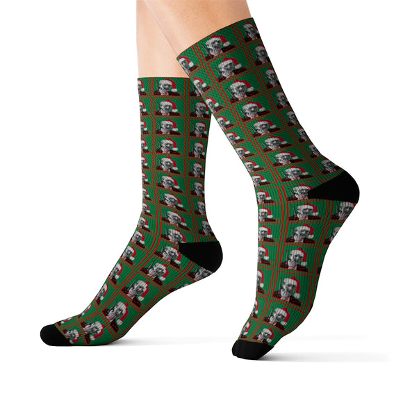 Secret Santa Pattern Christmas Socks