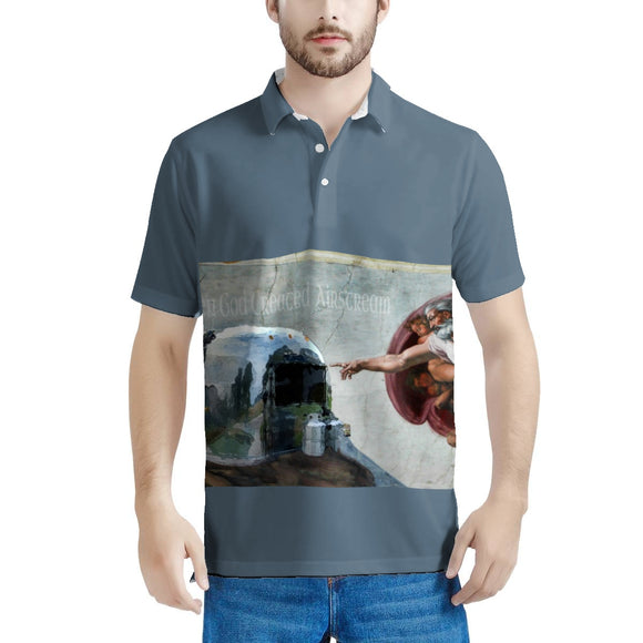 Then God Created Airstream Men's All Over Print Polo Shirt