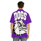 Purple Dogs Men's Hawaiian Shirt With Button Closure