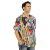 Dog Abstract All-Over Print Men's Camp/Hawaiian Shirt With Button Closure