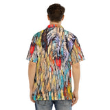 Dog Abstract All-Over Print Men's Camp/Hawaiian Shirt With Button Closure