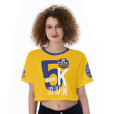 HOPE fdn 5k Run All-Over Print Cropped T-Shirt