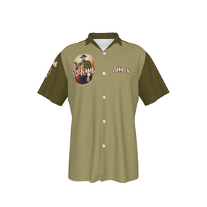 No Name JMFFL Men's Hawaiian Shirt With Button Closure