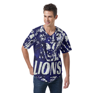 We are Lions All-Over Print Men's Short Sleeve Baseball Jersey