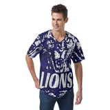 We are Lions All-Over Print Men's Short Sleeve Baseball Jersey
